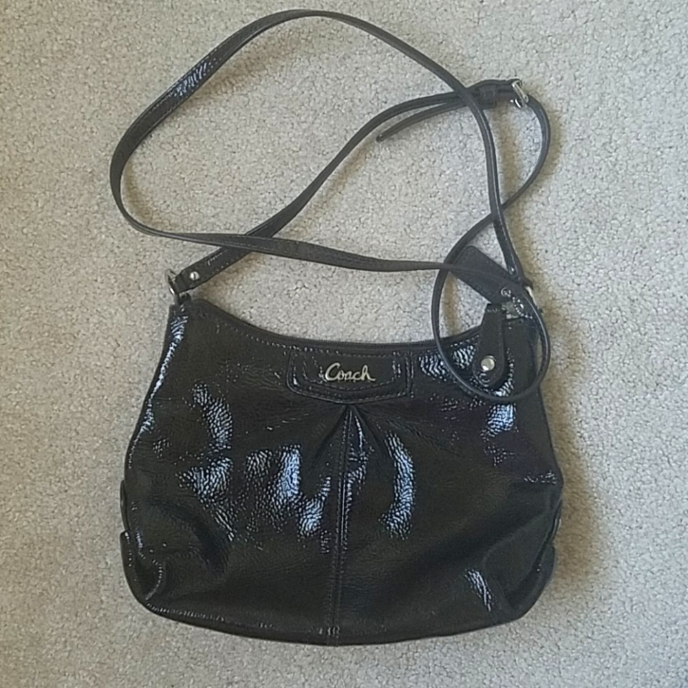 Coach Dark Brown Patent Leather Cross Body